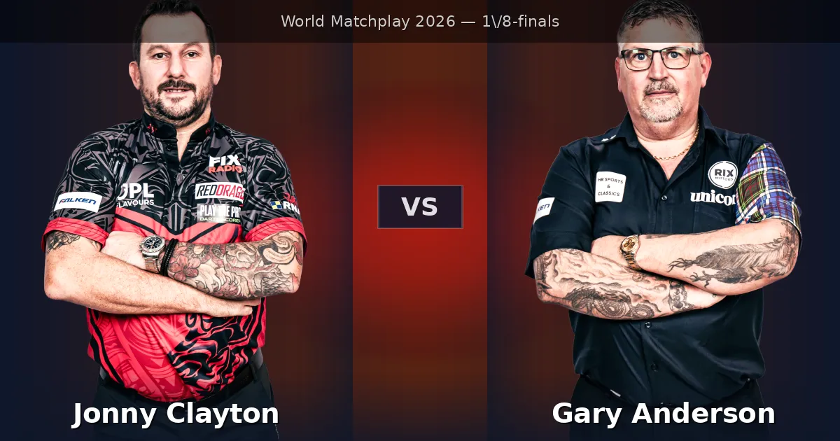 Jonny Clayton vs Gary Anderson - World Matchplay 2026