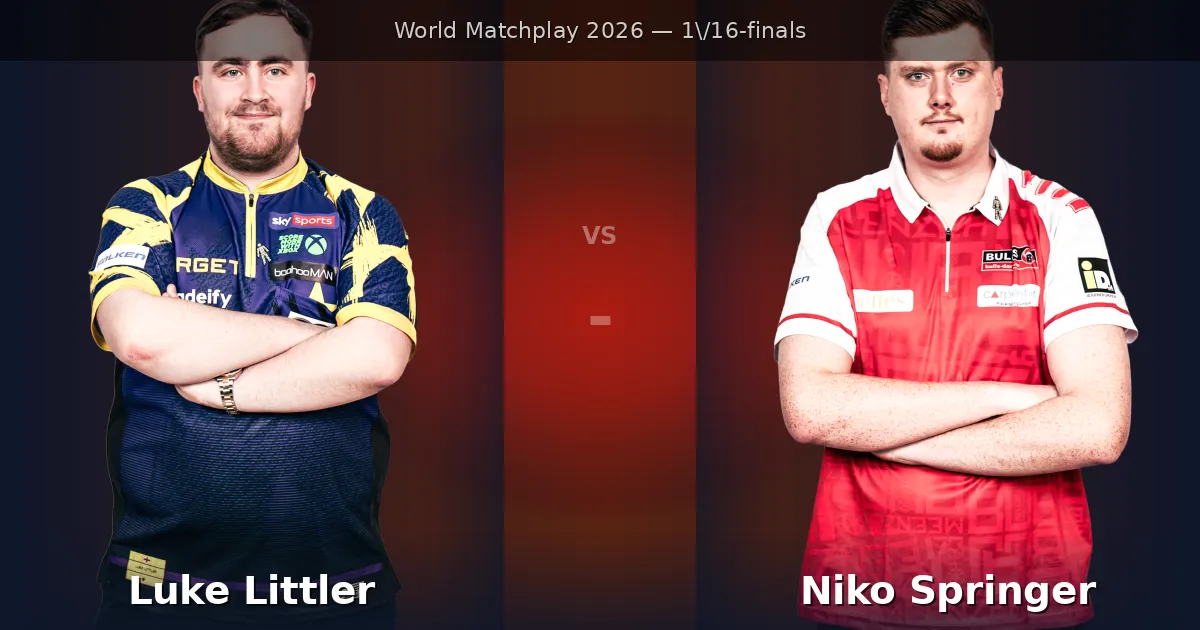 Luke Littler vs Niko Springer - World Matchplay 2026