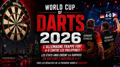 World Cup of Darts 2026 : l’Allemagne frappe fort, les États-Unis surprennent l’Australie