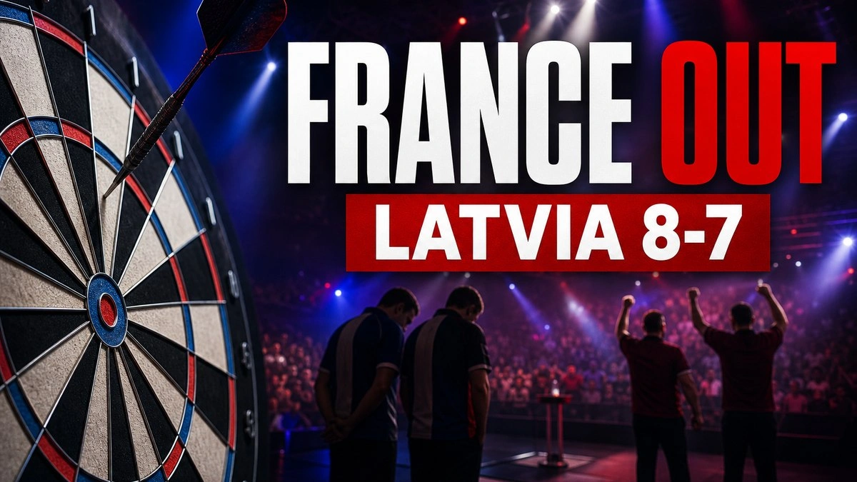 World Cup of Darts 2026 : la France s'arrête en huitièmes après un cruel 8-7 contre la Lettonie