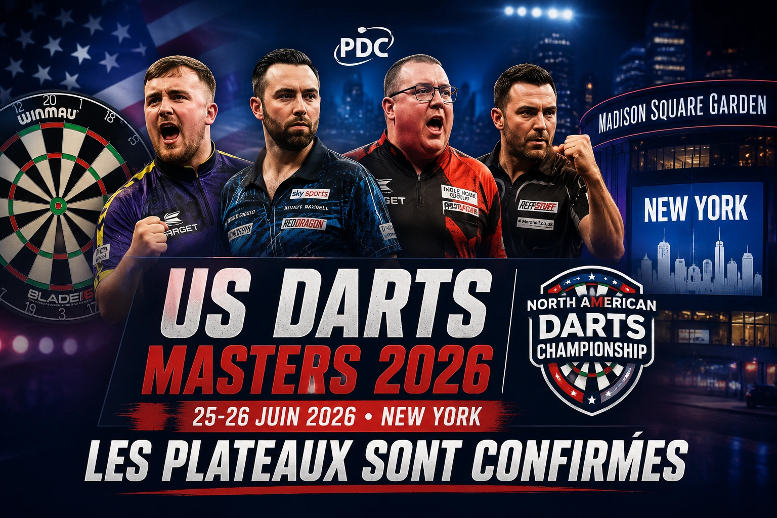 US Darts Masters / North American Championship : les plateaux sont confirmés pour New York
