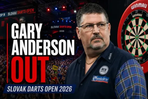 Gary Anderson forfait pour le Slovak Darts Open 2026